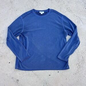 Tommy Bahama IslandZone Reversible T-Shirt Mens XL Blue Flip Tide Long Sleeve